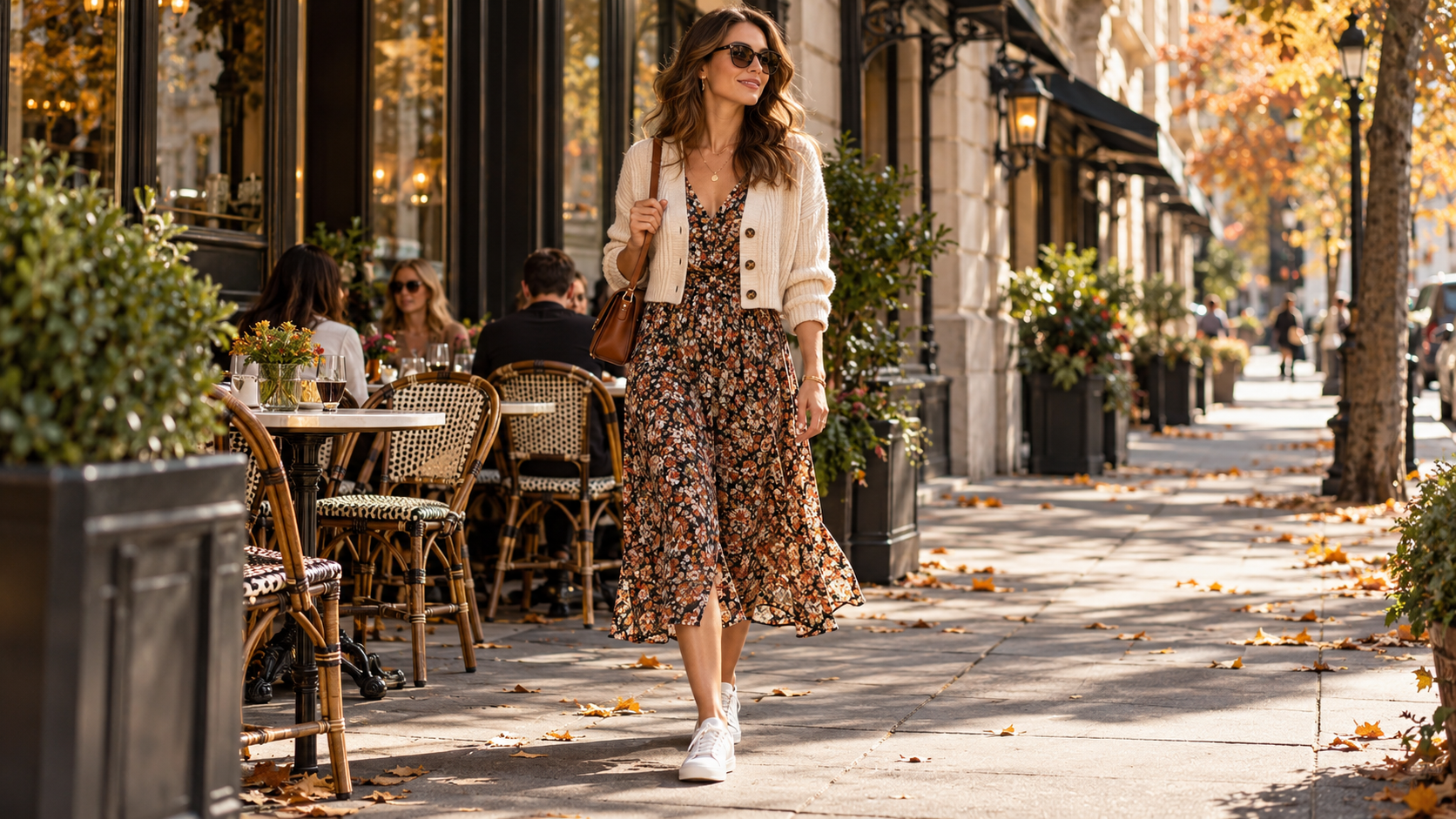 Short-Sleeve Knit with Cream Jeans and Burgundy Ballet Flats